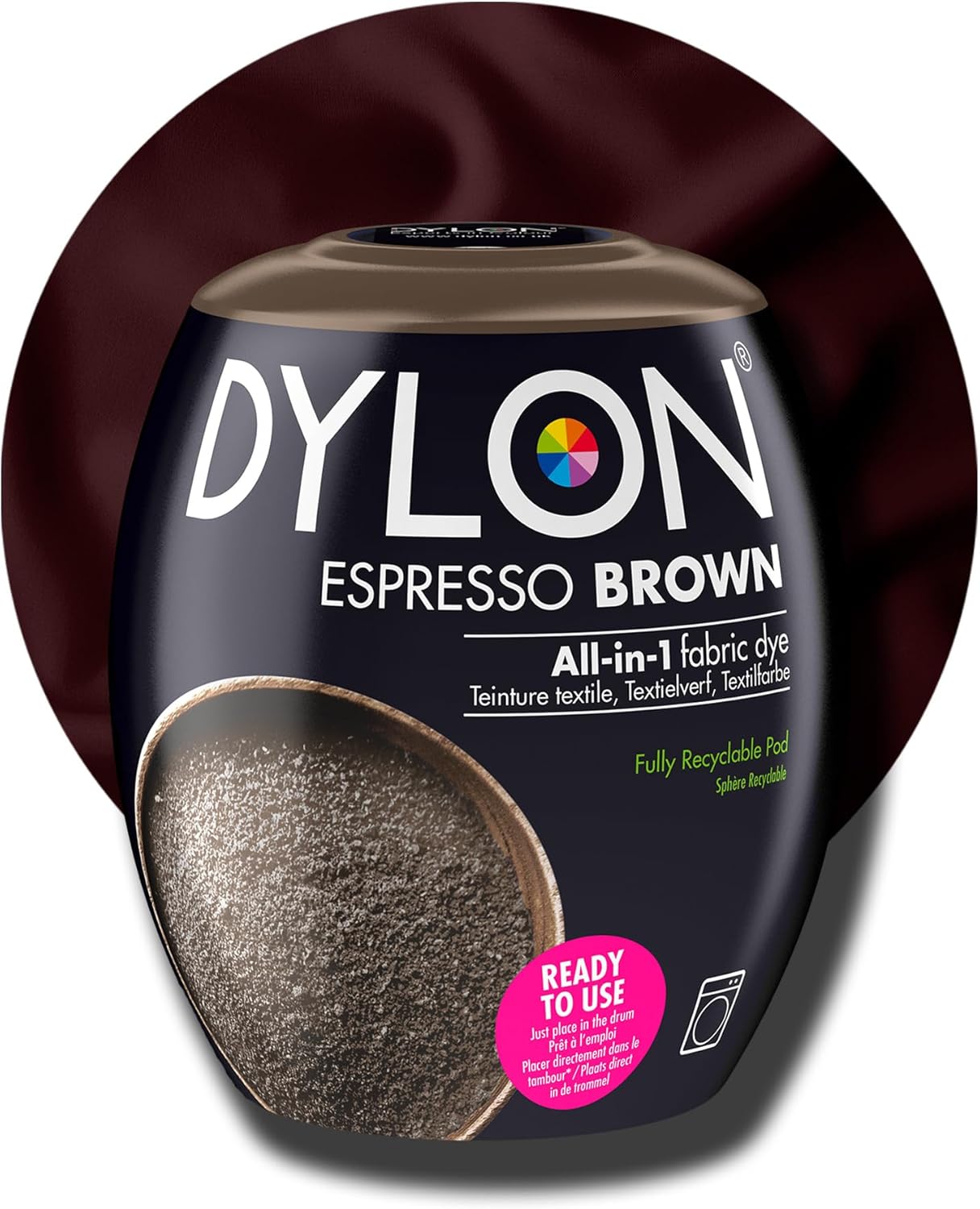 Dylon All-in-1 Fabric Dye Pod Espresso Brown 350g