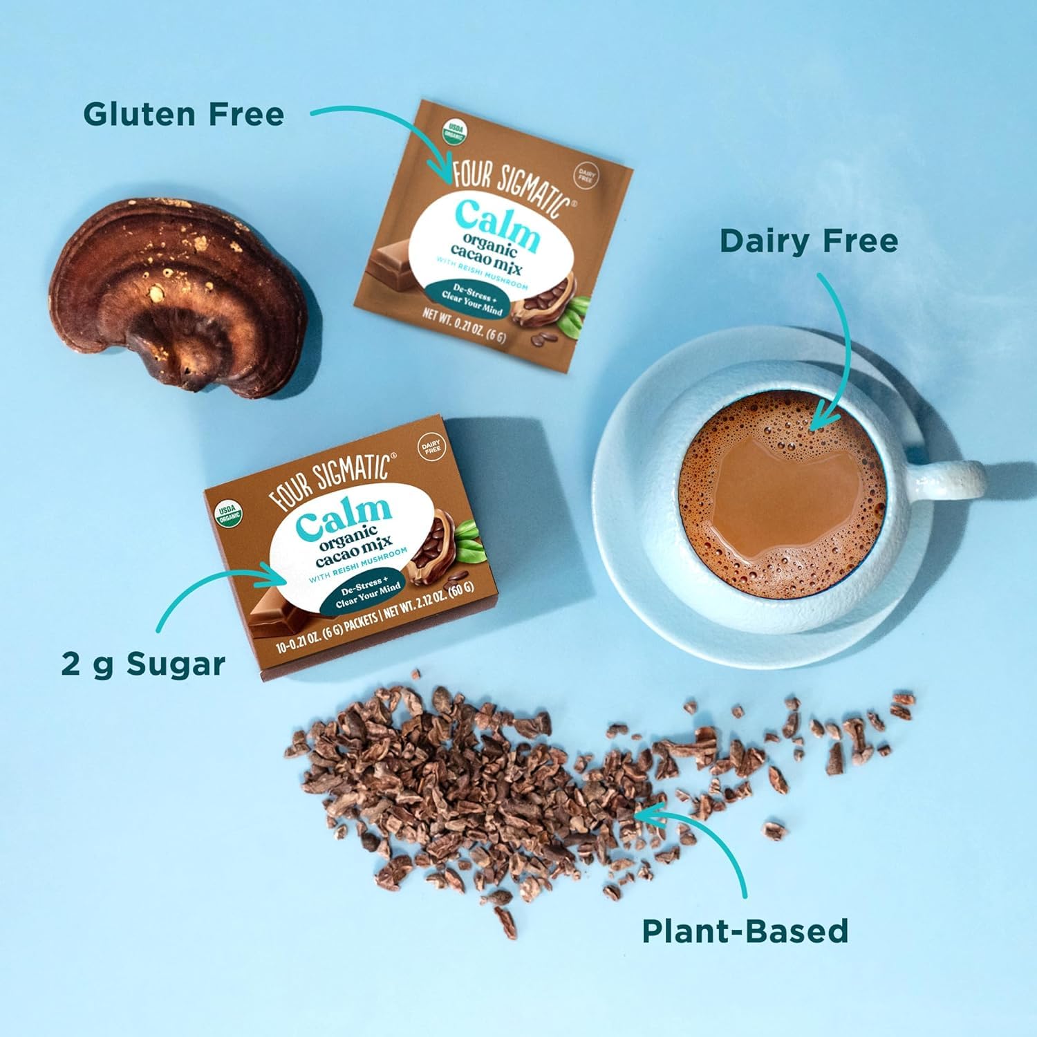 Four Sigmatic Organic Cacao with Reishi Mix - 10 Packets