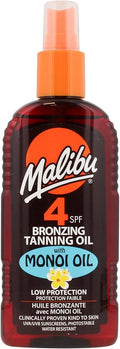 Malibu SPF 4 Bronzing Oil Spray with Monoi Oil, Water Resistant, 200ml