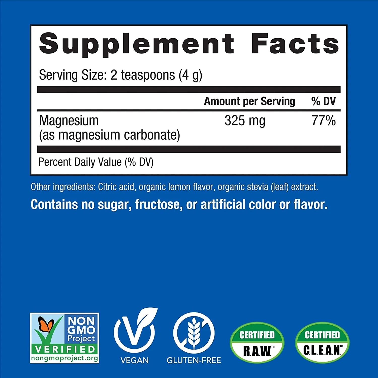 MAGNESIUM POWDER, SWEET LEMON FLAVOUR