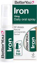BetterYou Eisen 10mg Mundspray, natürlicher Granatapfel - 25ml