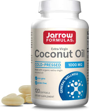 Front Image: Jarrow Formulas coconut oil 1000mg softgels bottle 120 count