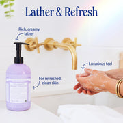 Dr. Bronner's Lavender 4-in-1 Organic Sugar Pump Soap 355ml pump bottle application