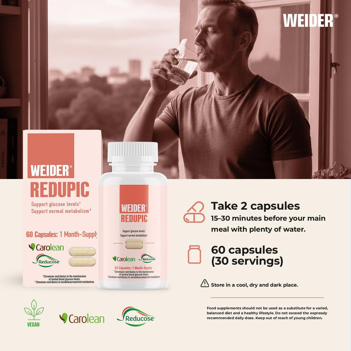 Weider Redupic Capsules with Carolean & Reducose 120 Capsules