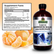 Nature's Answer Liquid Magnesium Malate and Glycinate 480ml supplement facts and directions