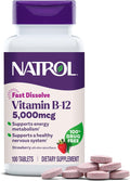 Natrol Fast Dissolve Vitamin B12 5000mcg Strawberry – 100 Tablets