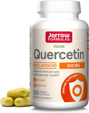 Front Image: Jarrow Formulas Quercetin 500mg veggie capsules bottle 200 count