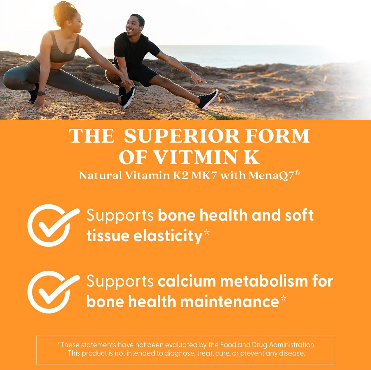 Doctor's Best Natural Vitamin K2 MK-7 with MenaQ7, bottle packaging, unflavoured, 45mcg, 60 or 180 veggie capsules