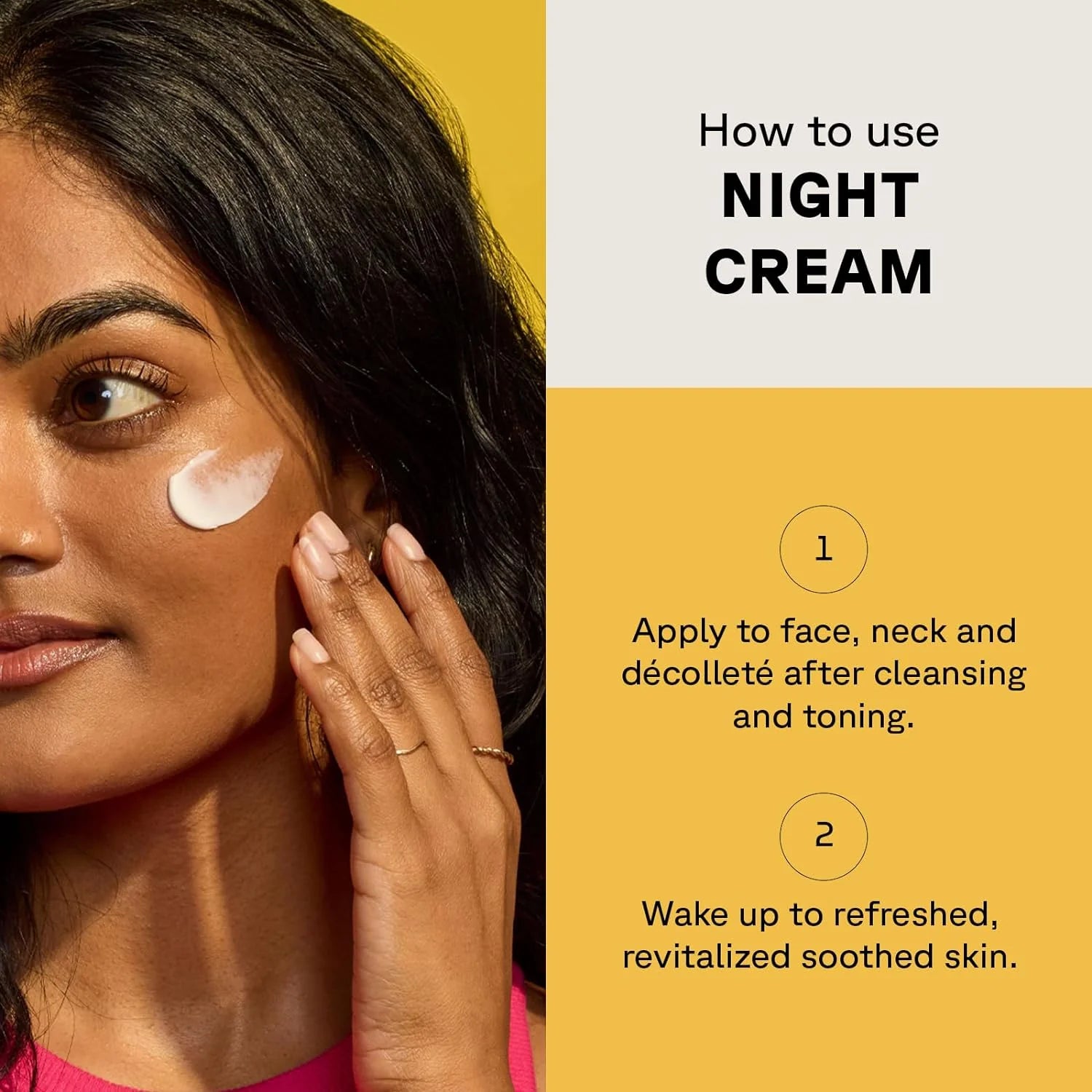 Acure Radically Rejuvenating Whipped Night Cream vegan moisturiser jar 50ml usage instructions