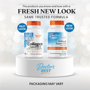 Doctor's Best Collagen Types 1 & 3 with Vitamin C, bottle packaging, unflavoured, 3000mg, 180 tablets, new packaging