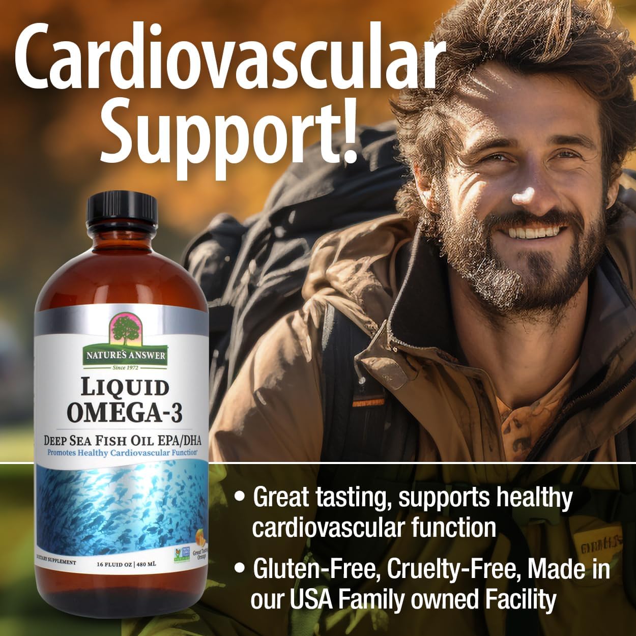 Nature's Answer Liquid Omega-3 Fish Oil EPA DHA - 480ml