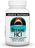 Source Naturals Betaine HCL 650mg with Pepsin - 90 Tablets
