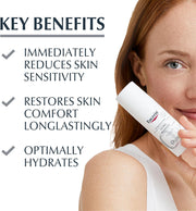 Eucerin Ultra Sensitive Soothing Care dry skin facial cream 50ml tube lifestyle use image
