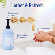 Dr. Bronner's Baby Unscented 4-in-1 Organic Sugar Pump Soap 710ml pump bottle application