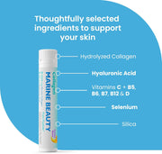 Supplement facts & ingredients image: Swedish Nutra collagen beauty shots supplement facts ingredients 20 x 25ml