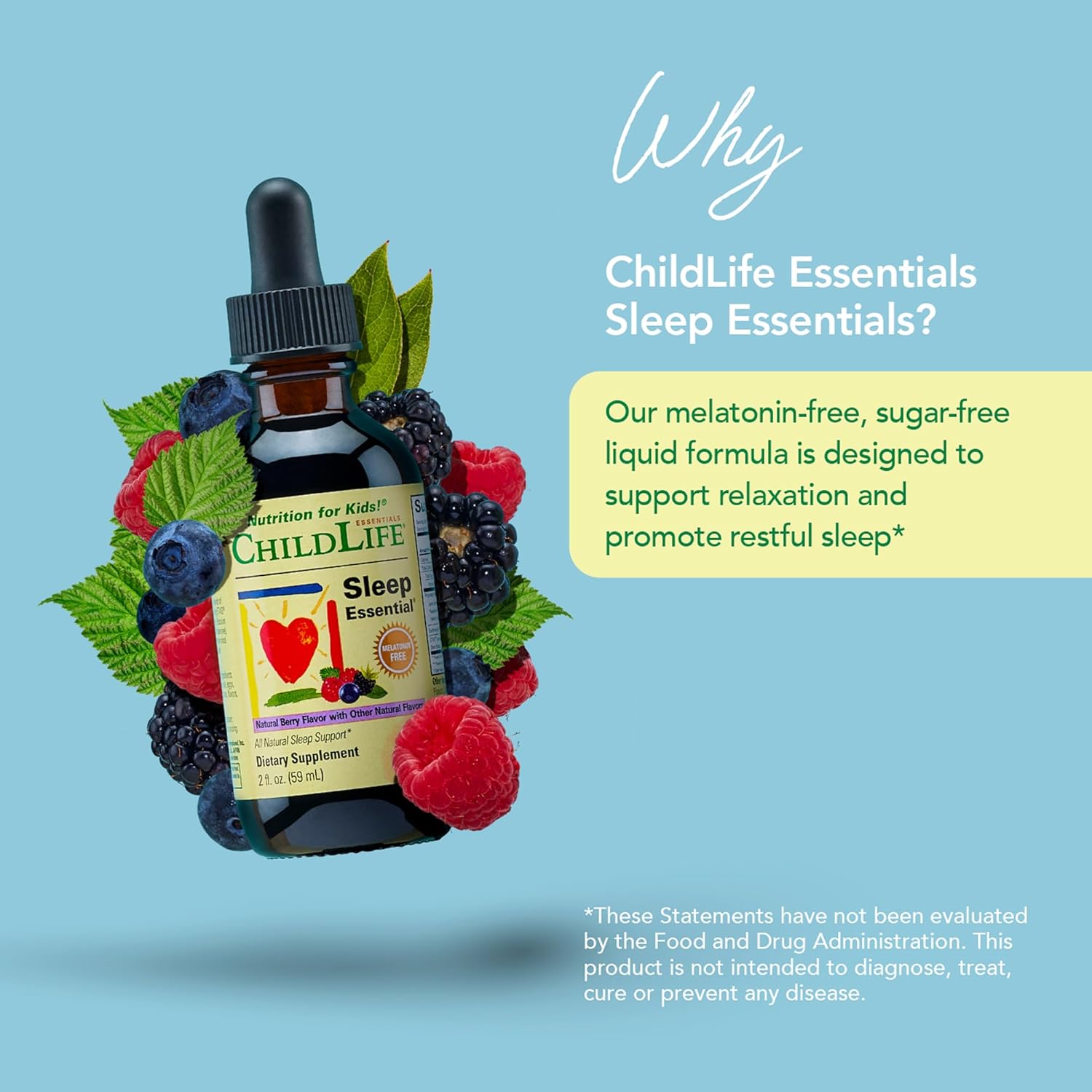 ChildLife Essentials Sleep Essential kids liquid supplement berry flavour 59ml