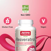 Jarrow Formulas Resveratrol 100mg Polyphenol Veggie Capsules
