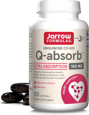 Jarrow Formulas Q-absorb Ubiquinone Co-Q10 100mg 120 Softgels 