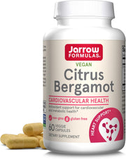 Front Image: Jarrow Formulas Citrus Bergamot 500mg veggie capsules bottle 60 count