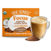 Four Sigmatic Organic Dairy-Free Coffee Latte Mix 10-Packet Box.