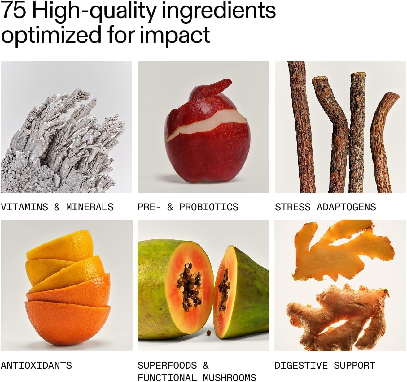 AG1 Greens Powder Starter Kit 360g supplement facts and ingredients information