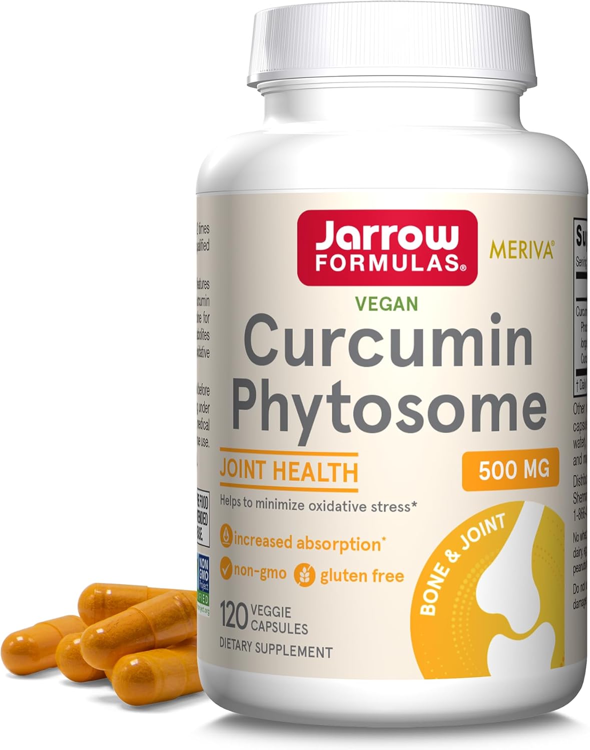 Jarrow Formulas Curcumin Phytosome 500mg 120 Veggie Capsules Pack of 2