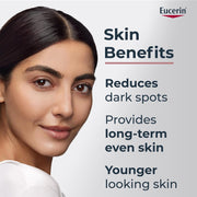 Eucerin Anti-Pigment Dual Serum with Thiamidol facial serum 30ml bottle lifestyle use image
