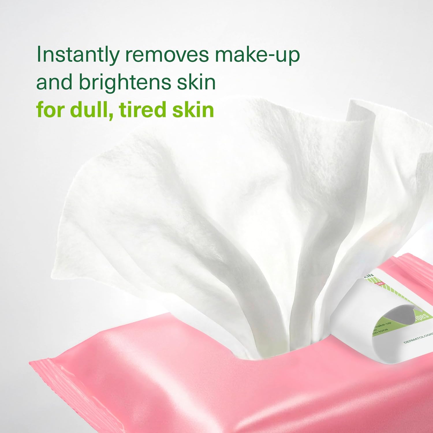 Simple Kind to Skin Brightening Cleansing Wipes, resealable pack packaging, fragrance-free, 20 wipes, daily facial cleansing use