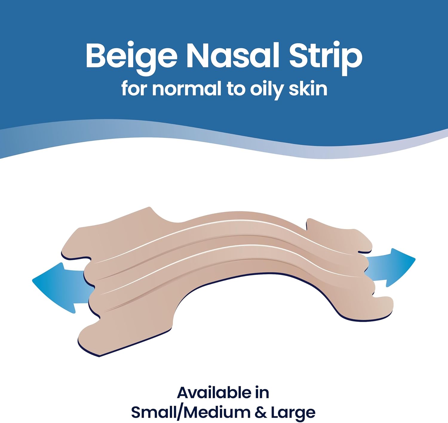 Breathe Right Original Nasal Strips Tan Beige - Large Size