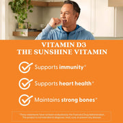 Doctor's Best Vitamin D3, bottle packaging, unflavoured, 1000 IU 25mcg, 180 softgels, daily dietary supplement use