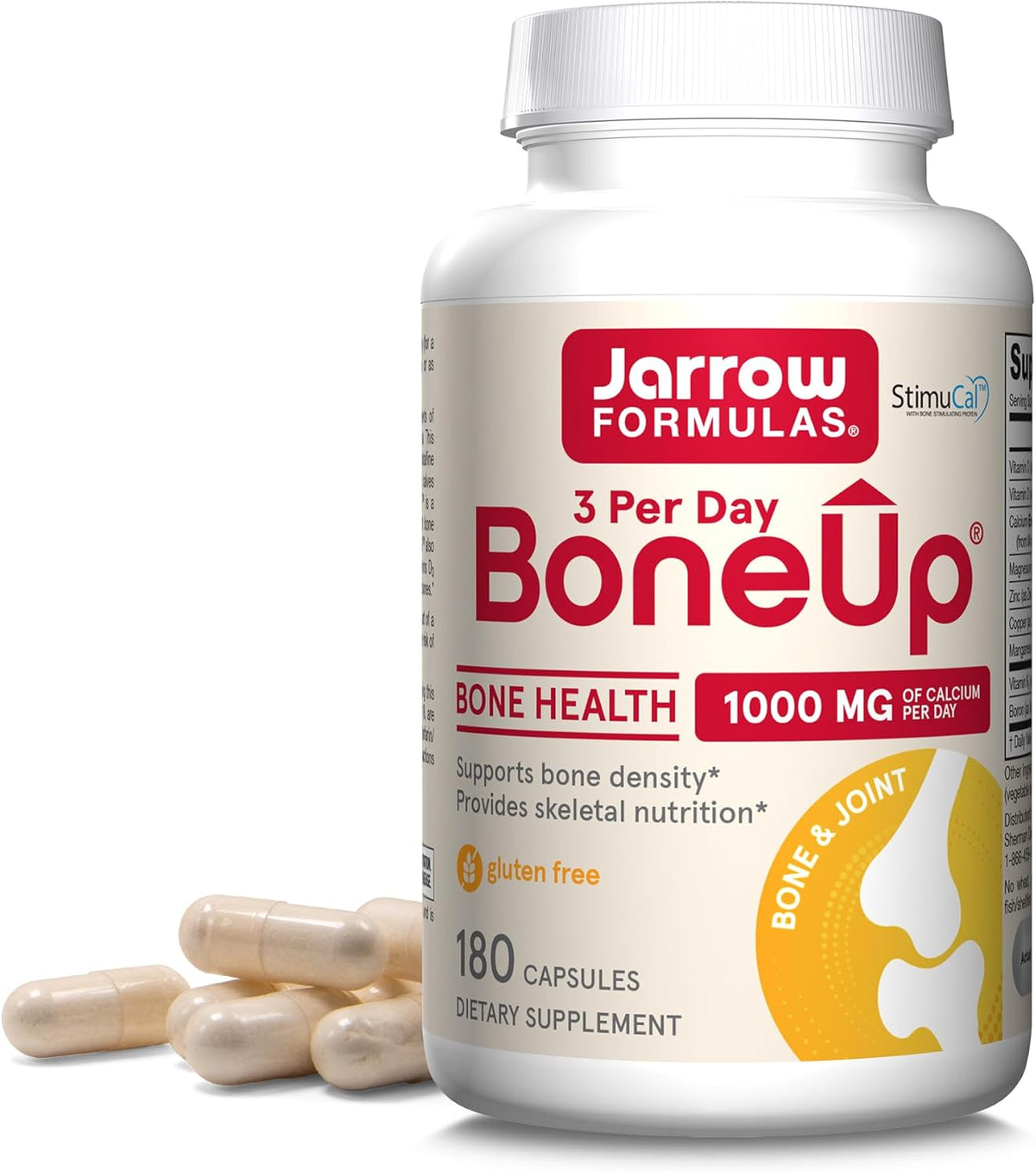 Jarrow Formulas BoneUp 3 Per Day Calcium 1000mg 180 Capsules 