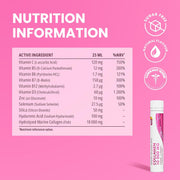 Swedish Nutra collagen beauty shots supplement facts ingredients 20 x 25ml