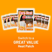 Cura-Heat 24H non-medicinal heat patch back shoulder air-activated 4 patches 