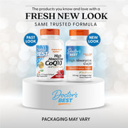 Doctor's Best High Absorption CoQ10 with BioPerine, bottle packaging, no flavour, 200mg, 60 veggie softgels, new packaging