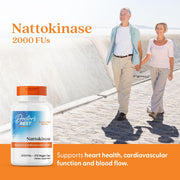 Doctor's Best Nattokinase, bottle packaging, unflavoured, 2000 FU, 90 or 270 veggie capsules, daily dietary supplement use