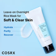 COSRX Ultimate Nourishing Rice Overnight Spa Mask 60ml jar for overnight facial skincare
