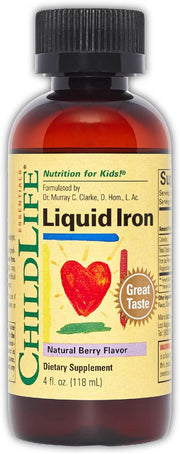 ChildLife Essentials Liquid Iron kids supplement berry flavour bottle 118ml