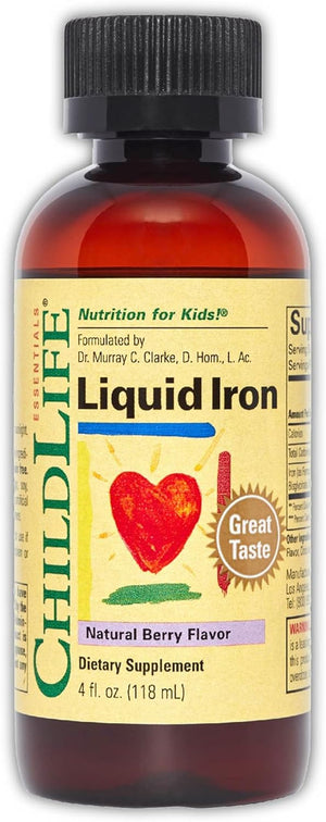 ChildLife Essentials Liquid Iron kids supplement berry flavour bottle 118ml