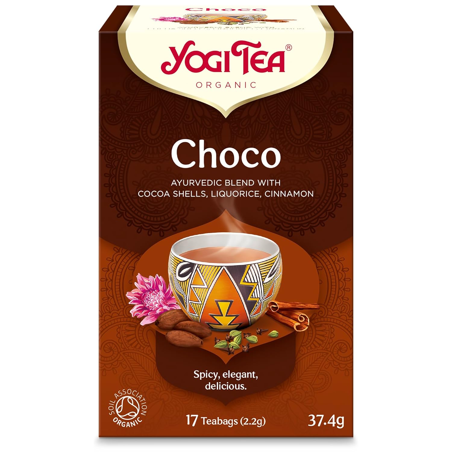 Yogi Tea Organic Choco Herbal Tea box 17 teabags 37.4g