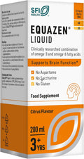 Equazen Liquid – Omega-3 & Omega-6 zur Unterstützung des Gehirns | Zitrusgeschmack | 200 ml | Ab 3 Jahren