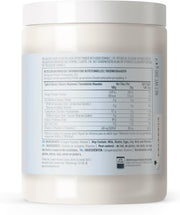 Supplement facts and ingredients for unflavoured collagen powder.
