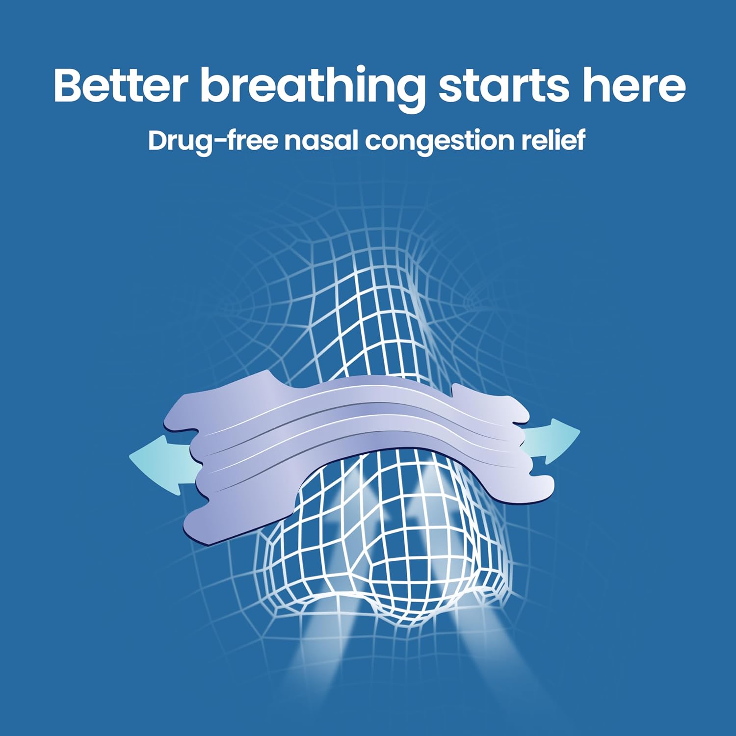  Instructions and safety information for Breathe Right Clear Nasal Strips.