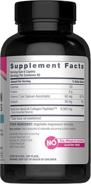 Supplement facts label for NeoCell 360-count collagen tablets.