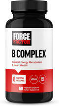 Force Factor Vitamin B Komplex – 8 essentielle B-Vitamine – 60 Kapseln