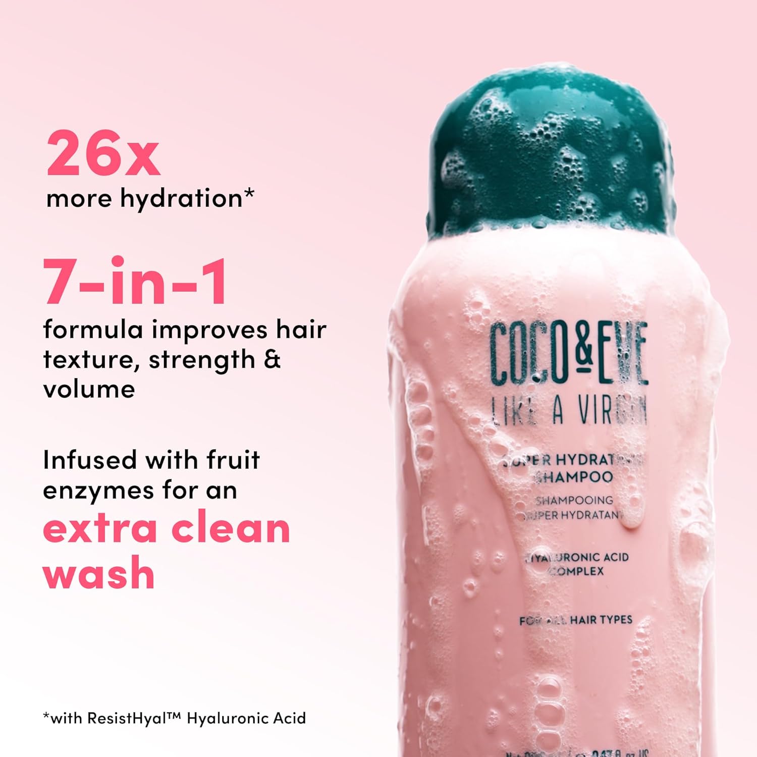 Coco & Eve Super Hydrating Shampoo with Hyaluronic Acid Complex- 280ml