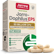 Front Image: Jarrow Formulas Jarro Dophilus EPS 50 billion CFU probiotic 30 veggie capsules front packaging