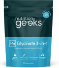Nutrition Geeks Magnesium Glycinate 3-in-1 Malate Citrate 90 Capsules