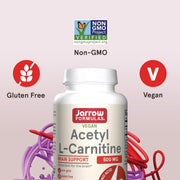 Jarrow Formulas Acetyl L-Carnitine 500mg Veggie Capsules