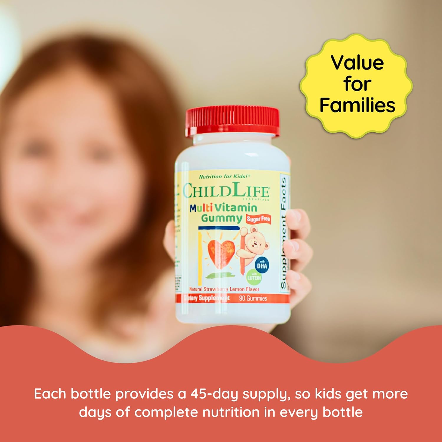 ChildLife Essentials Multivitamin Gummies usage instructions kids chewable strawberry lemon 90 count