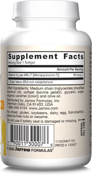 Barcode Image: Jarrow Formulas Vitamin K2 MK-7 90mcg softgels barcode 120 count